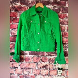 Ralph Lauren Bright Green Denim Jacket NWT